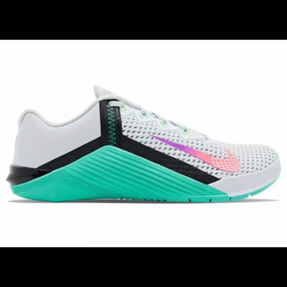 Nike Metcon 6 Women Shoes Football Grey Flash Crimson AT3160 020 MultiSizes - Picture 3 of 11